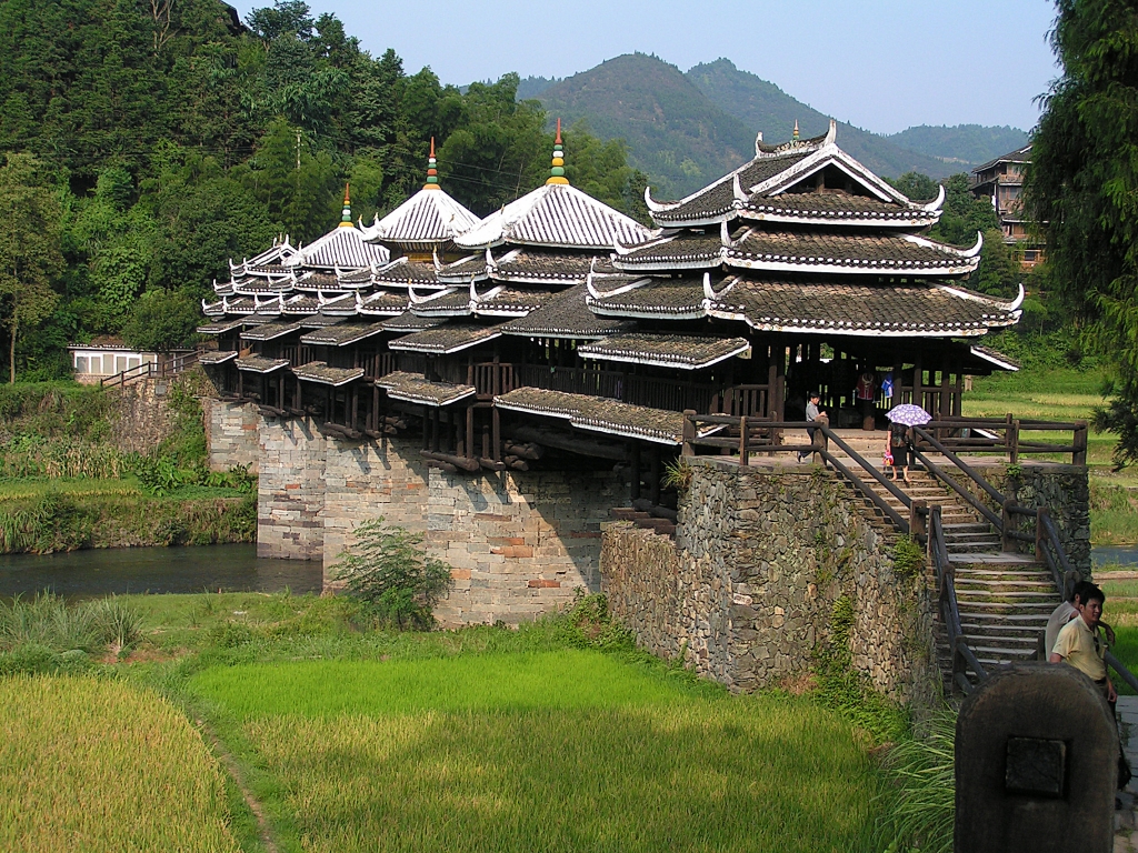 Chengyang / Wind und Regen Brücke der Dong